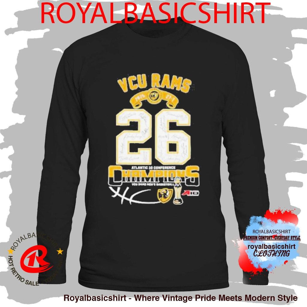 Official VCU Rams 2025 Atlantic 10 Conference Champions Signed Roster Shirt