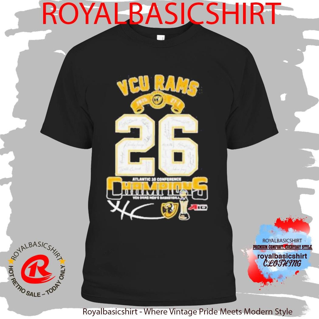 Official VCU Rams 2025 Atlantic 10 Conference Champions Signed Roster Shirt