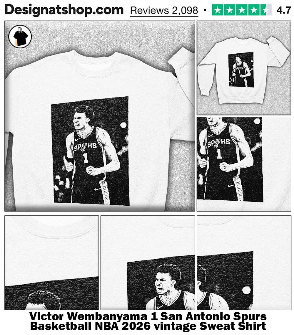 Victor Wembanyama 1 San Antonio Spurs Basketball NBA 2026 vintage shirt