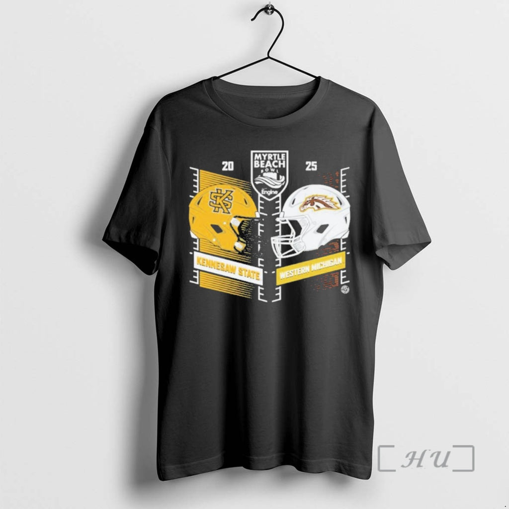 Officials 2025 Myrtle Beach Bowl Western Michigan Vs Kennesaw State Head To Head Premium T-Shirts, Hoodie, Sweatshirt
