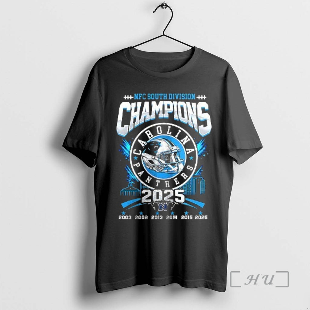 Officials 2025 Nfc North Division Champions Carolina Panthers Helmet Logo T-Shirts, Hoodie, Sweatshirt | PrintMintTees.com