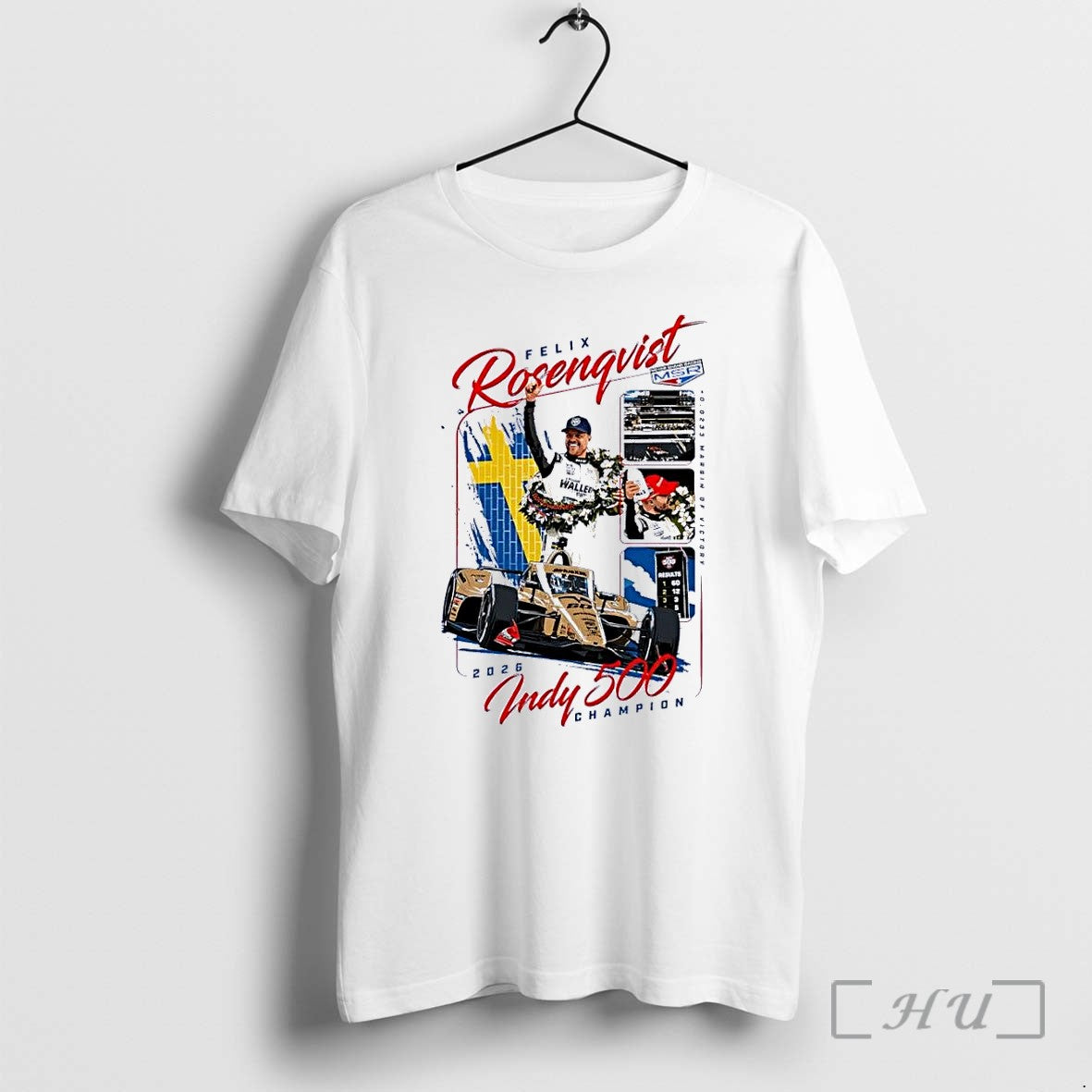 Officials 2026 Indy 500 Champion Felix Rosenqvist Msr Meyer Shank Racing White Premium T Shirts
