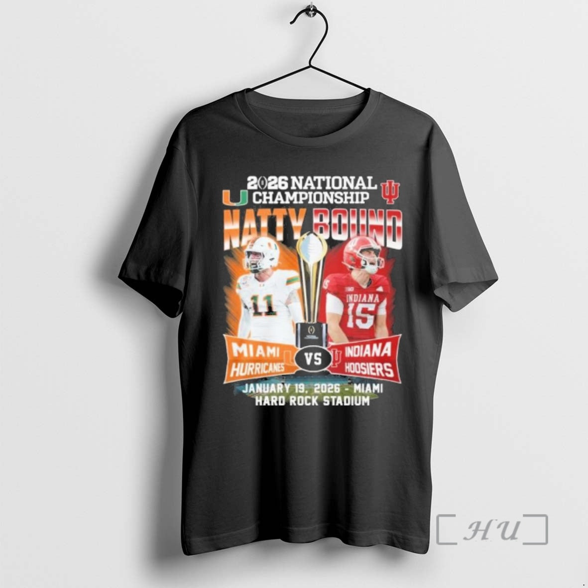 Officials 2026 National Championship Natty Bound Miami Vs Iu Football T-Shirts, Hoodie, Sweatshirt | PrintMintTees.com