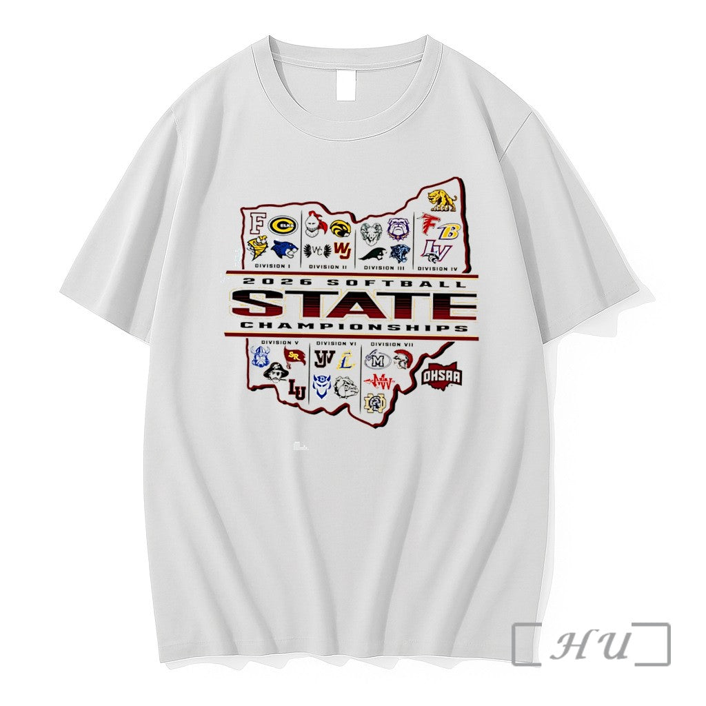 Officials 2026 Ohsaa Softball State Championships Logos Tee