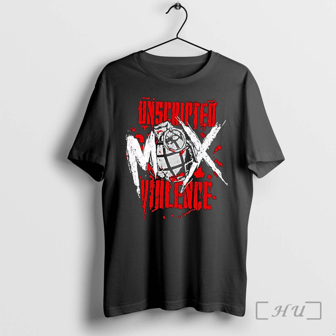 Officials Aew Unscripted Violence Grenade Logo Black