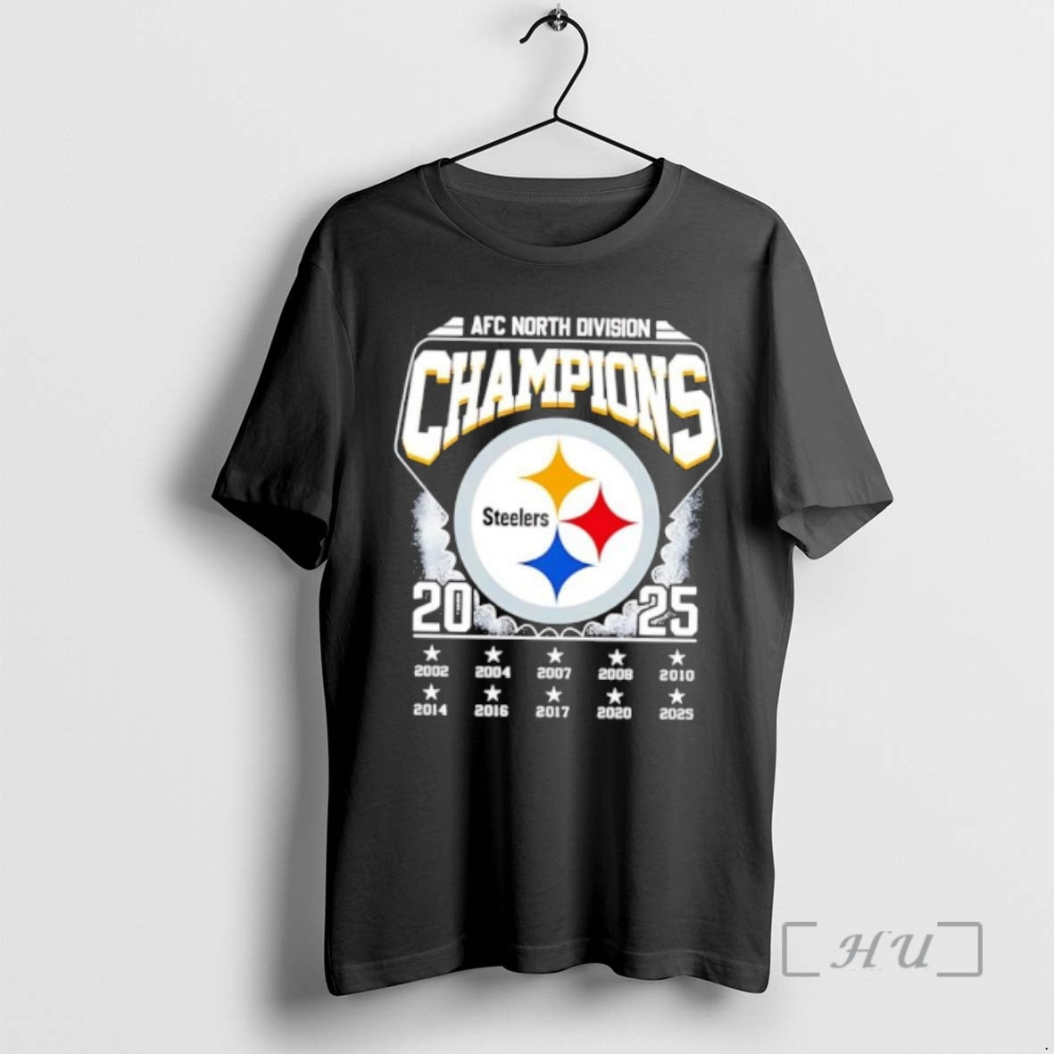 Officials Afc North Division Champions 2025 Steelers T-Shirts, Hoodie, Sweatshirt | PrintMintTees.com