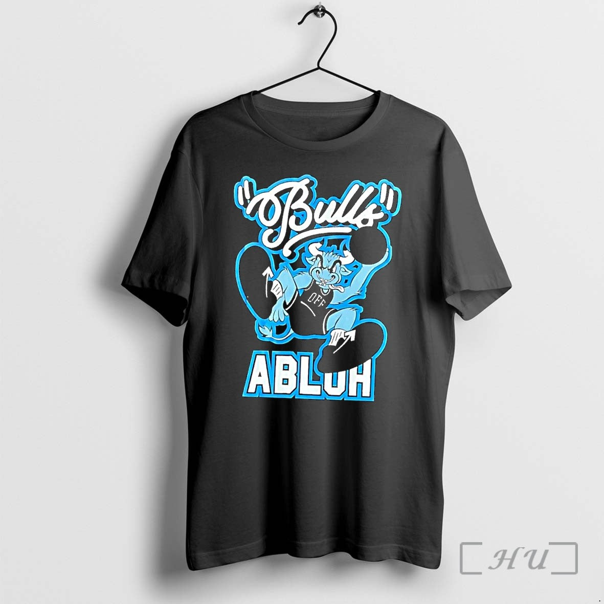 Officials Abluh Bulls Playing Basketball Logo Black