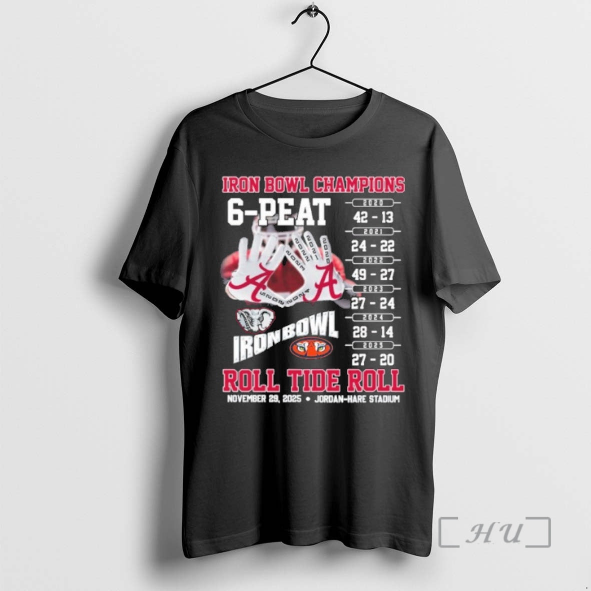Officials Alabama Iron Bowl Champions 6 Peat Roll Tide Roll T-Shirts, Hoodie, Sweatshirt | PrintMintTees.com