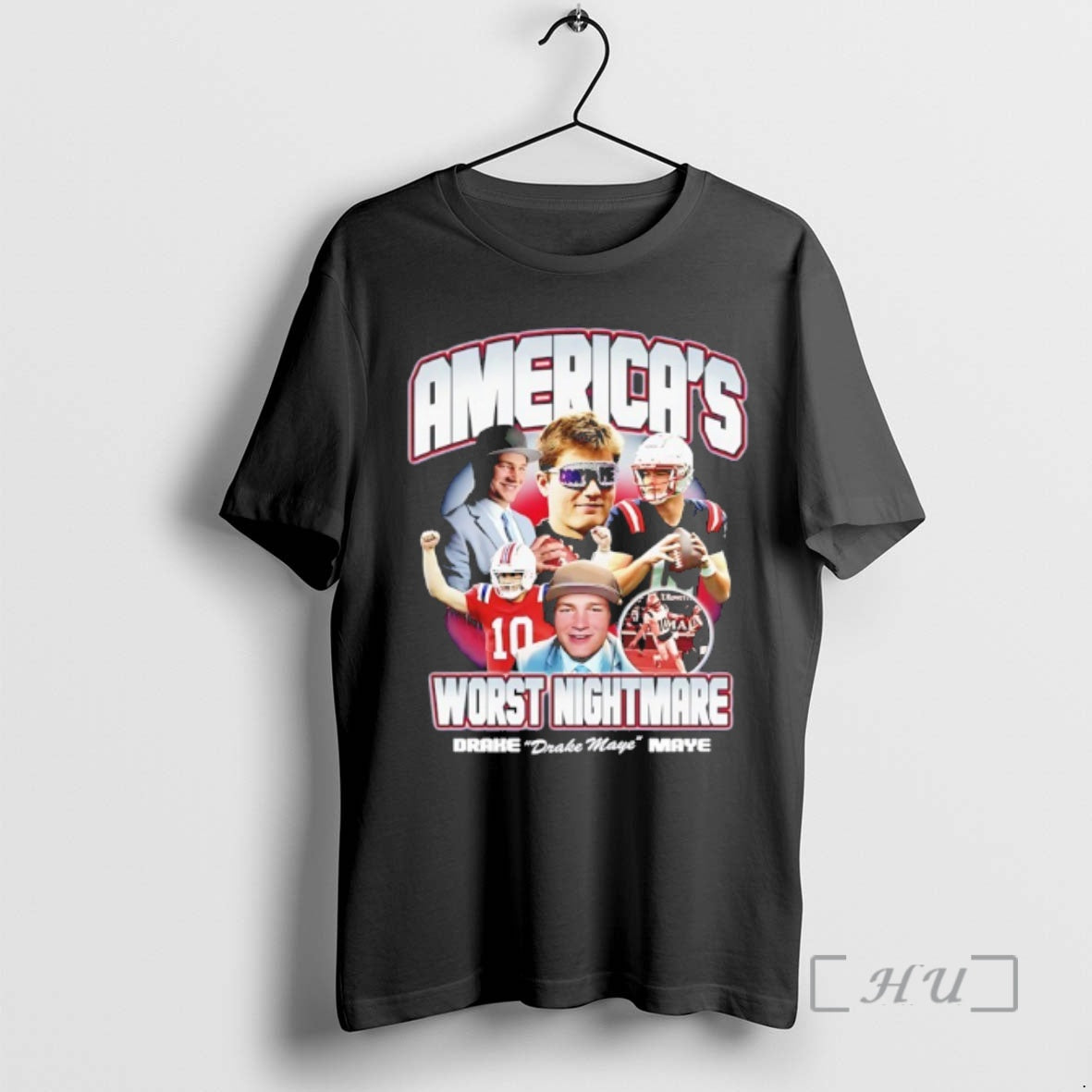 Officials Americas Worst Nightmare Drake Maye Patriots 90s Bootleg T-Shirts, Hoodie, Sweatshirt | PrintMintTees.com