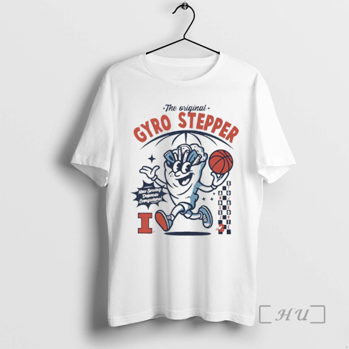 Officials Andrej Stojakovic Illinois Fighting Illini The Gyro Stepper T-Shirts, Hoodie, Sweatshirt | PrintMintTees.com