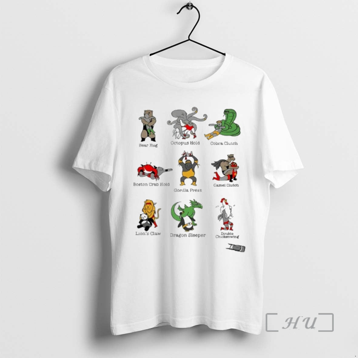 Officials Animals Performing Wrestling Moves Named After Themselves Funny T-Shirts, Hoodie, Sweatshirt | PrintMintTees.com