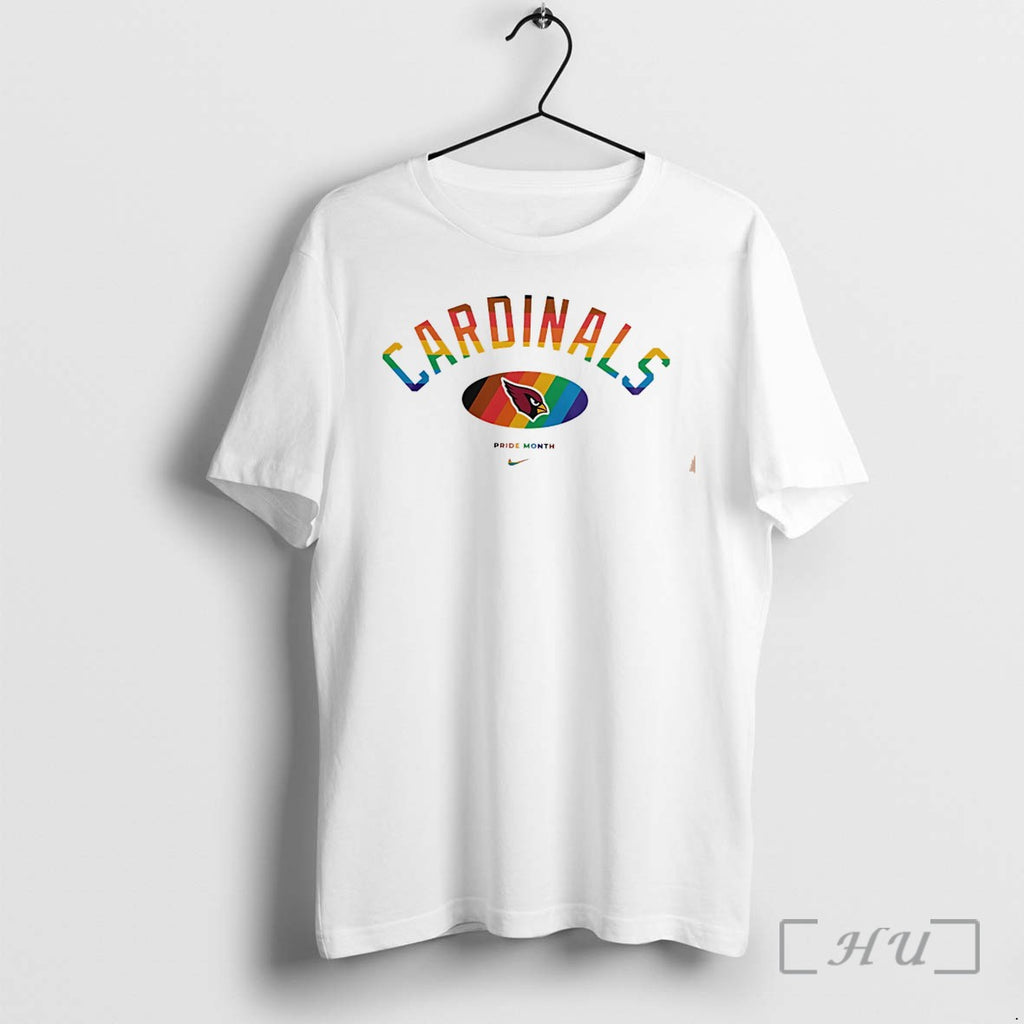 Officials Arizona Cardinals Pride Month Rainbow Logo Tee
