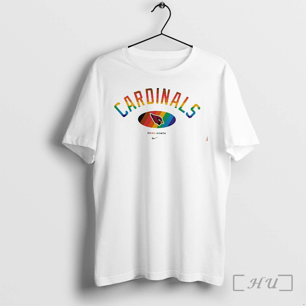Officials Arizona Cardinals Pride Month Rainbow Logo Tee