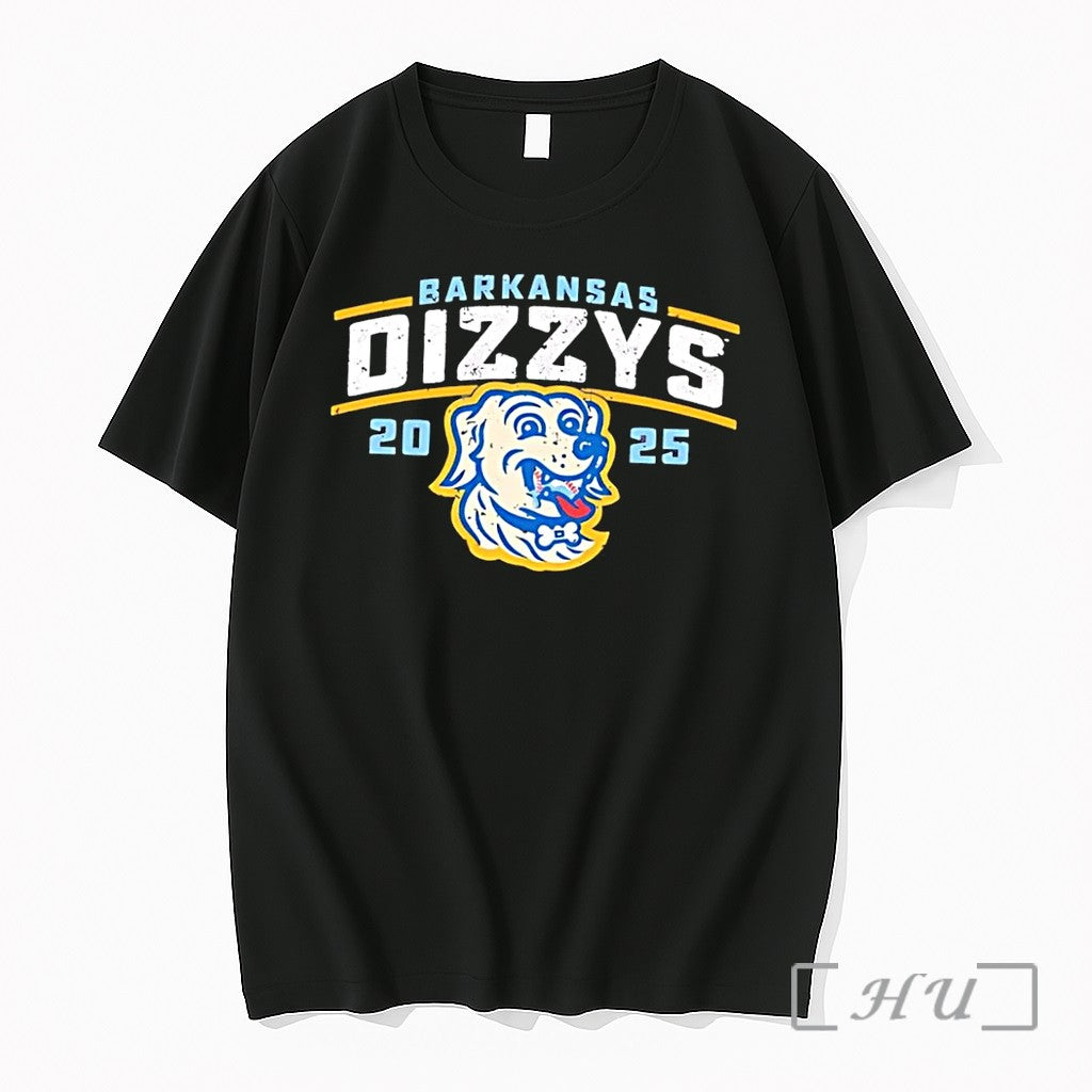 Officials Barkansas Dizzys Dog 20 25 Playing Baseball Logo Black