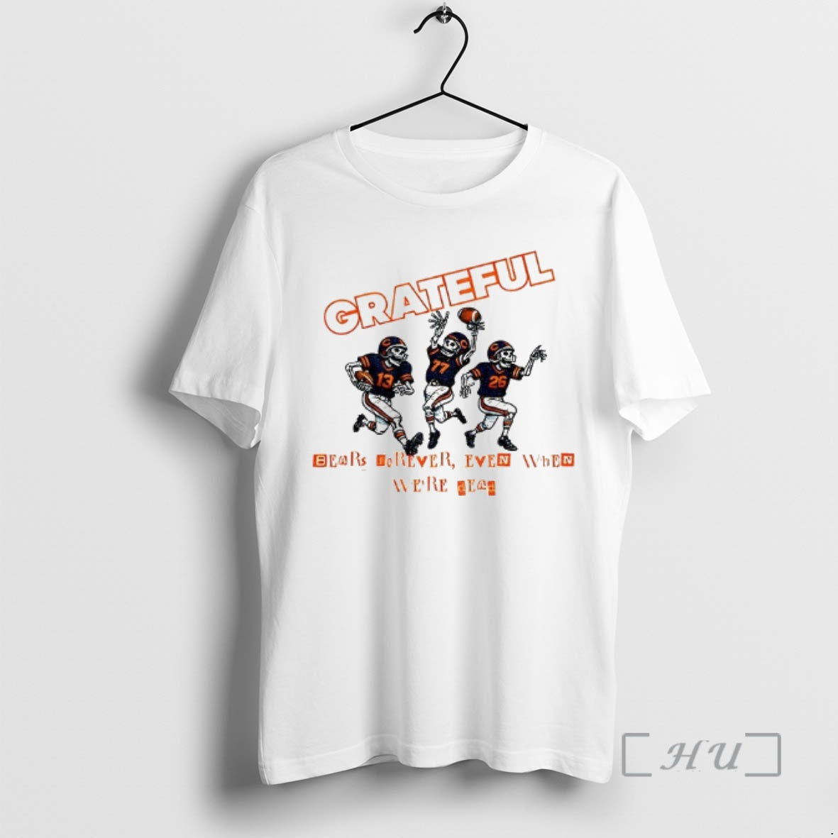 Officials Bears Grateful Forever Even When Were Dead Skeleton Football T-Shirts, Hoodie, Sweatshirt | PrintMintTees.com