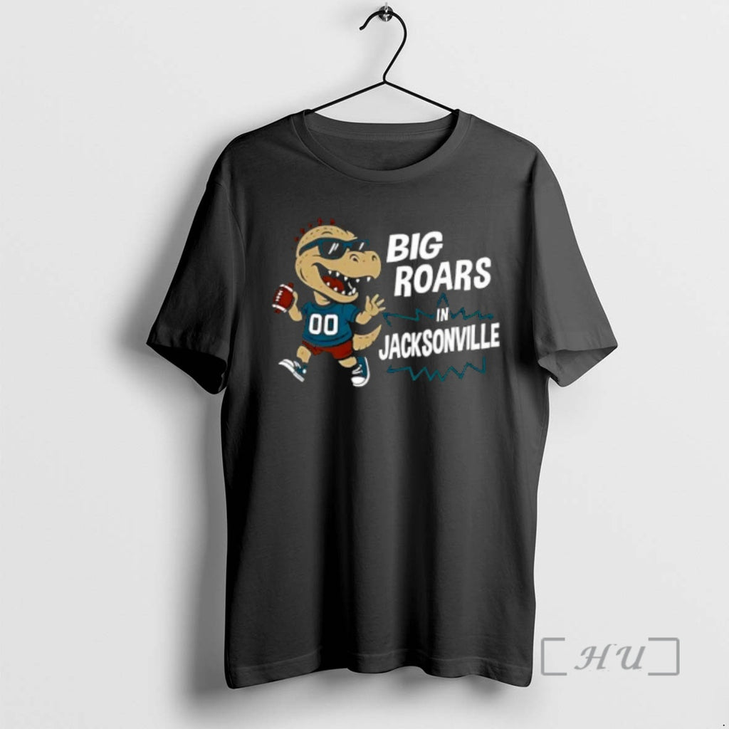 Officials Big Roars In Jacksonville Dinosaur Cartoon Funny T-Shirts, Hoodie, Sweatshirt | PrintMintTees.com