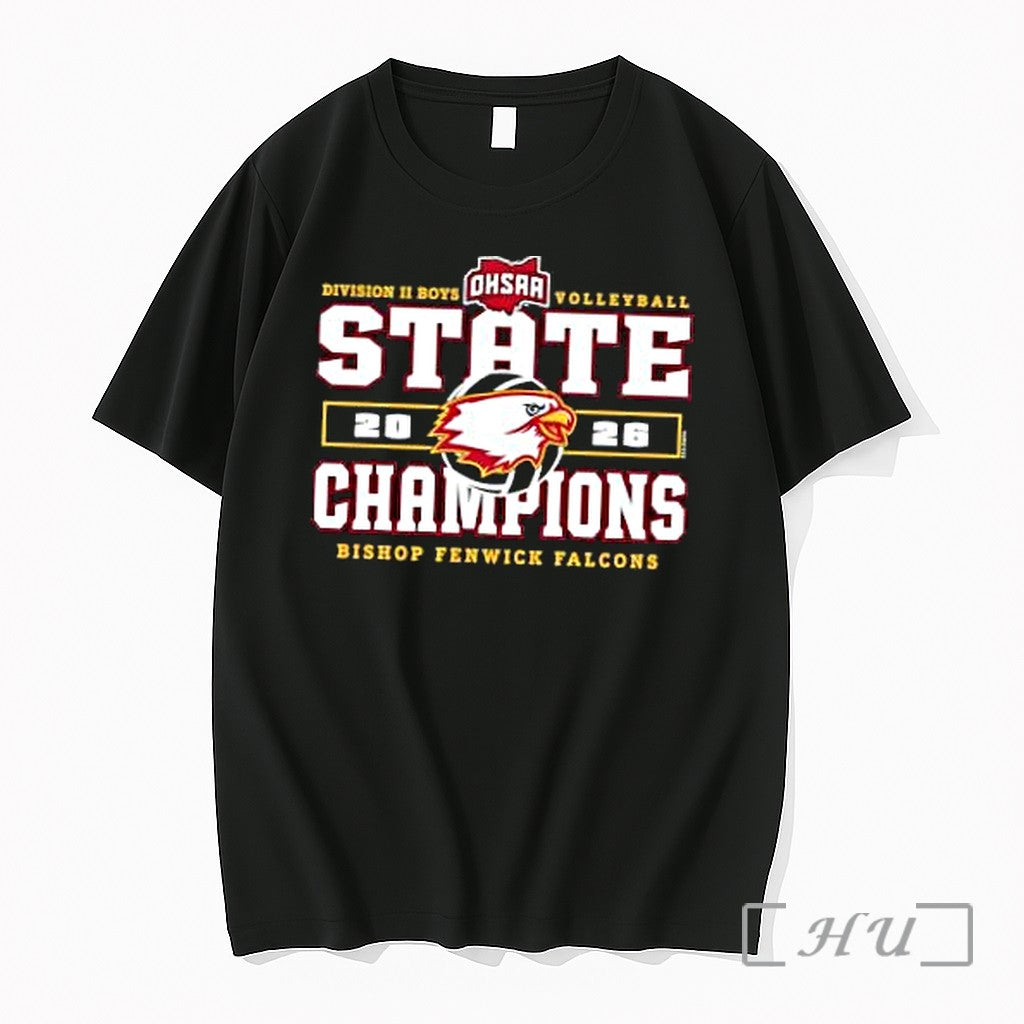 Officials Bishop Fenwick Falcons 2026 Ohsaa Boys Volleyball D2 State Champions Premium T Shirts Sweater