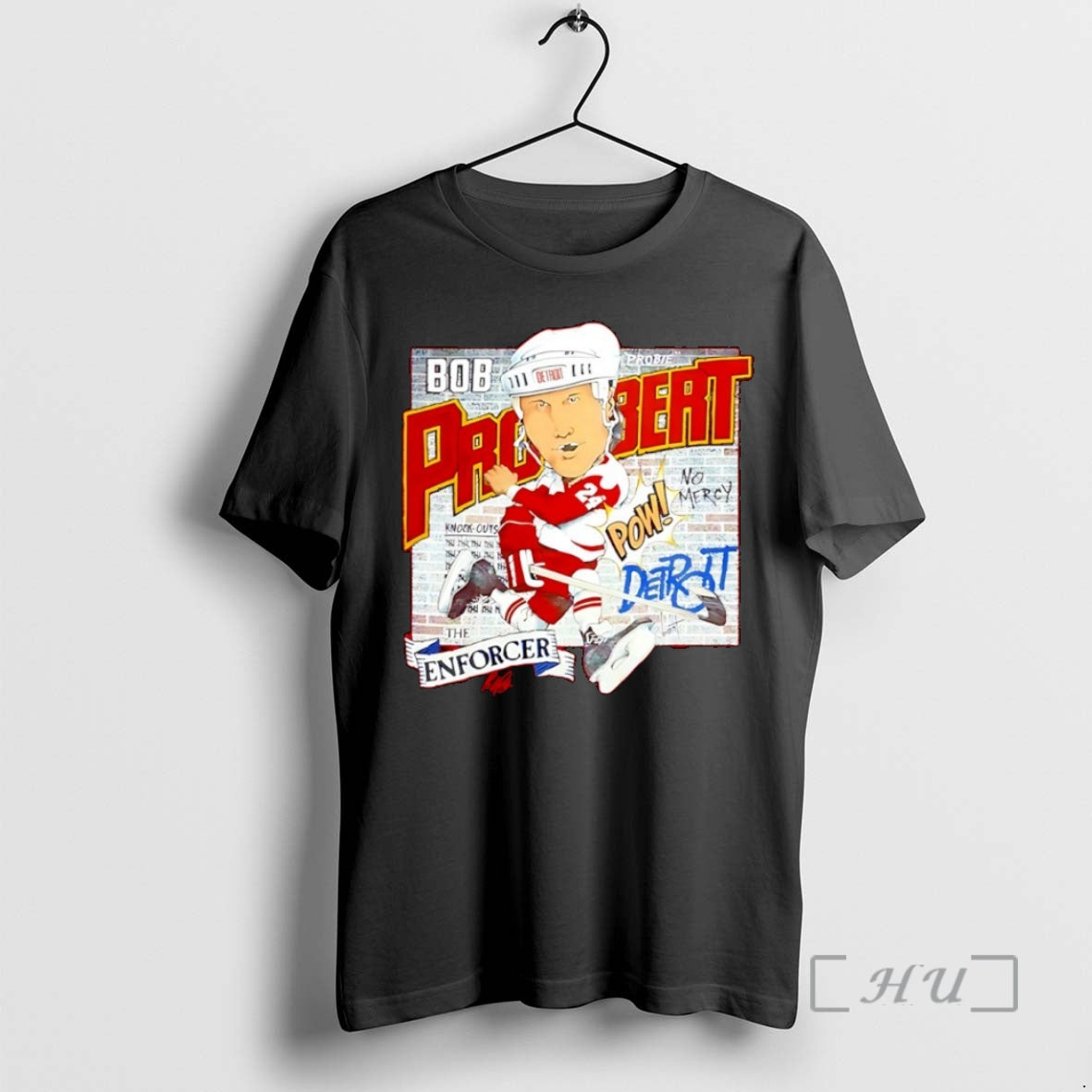 Officials Bob Probert Detroit Red Wings Hockey Caricature T-Shirts, Hoodie, Sweatshirt | PrintMintTees.com