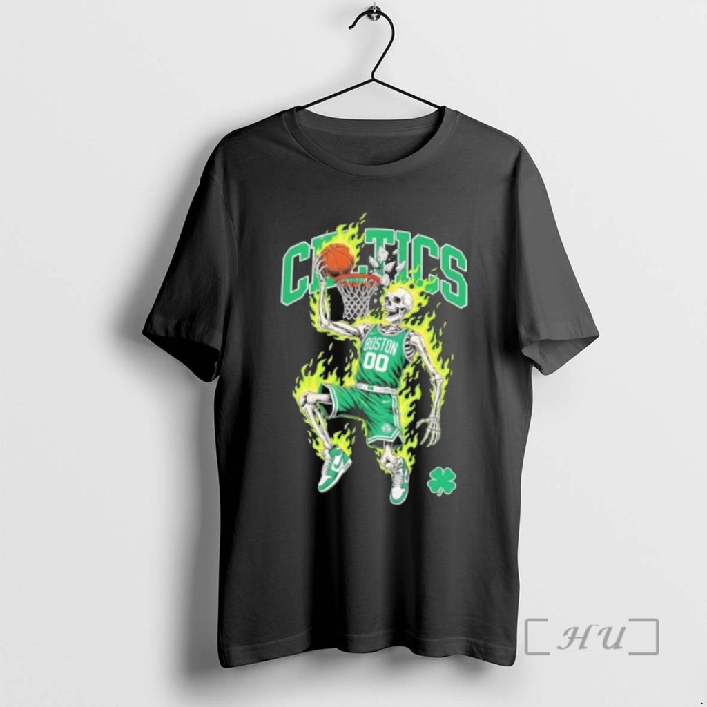 Officials Boston Celtics Mens Basketball Skeleton Player Flames T-Shirts, Hoodie, Sweatshirt | PrintMintTees.com