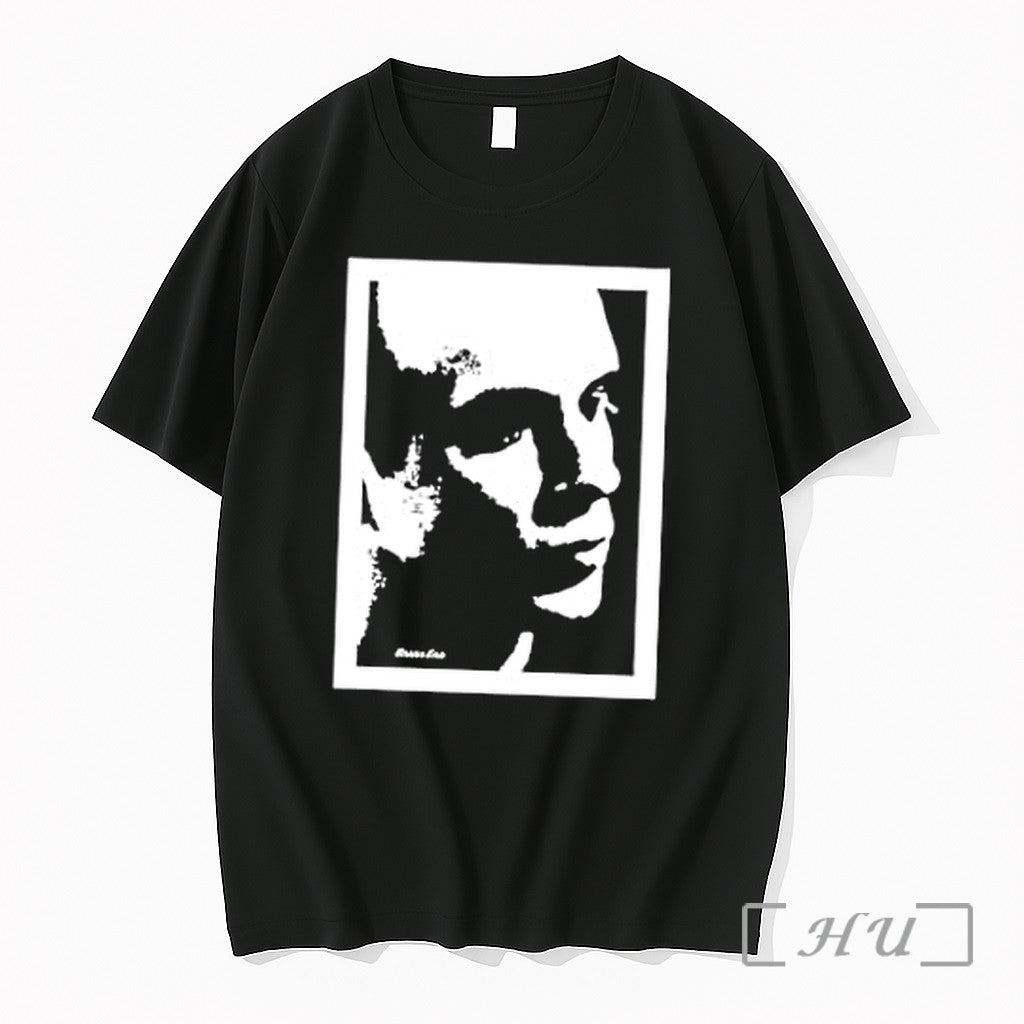 Officials Brian Eno Music Artist Portrait High Contrast Silhouette Minimalist Music Premium T Shirts Sweater