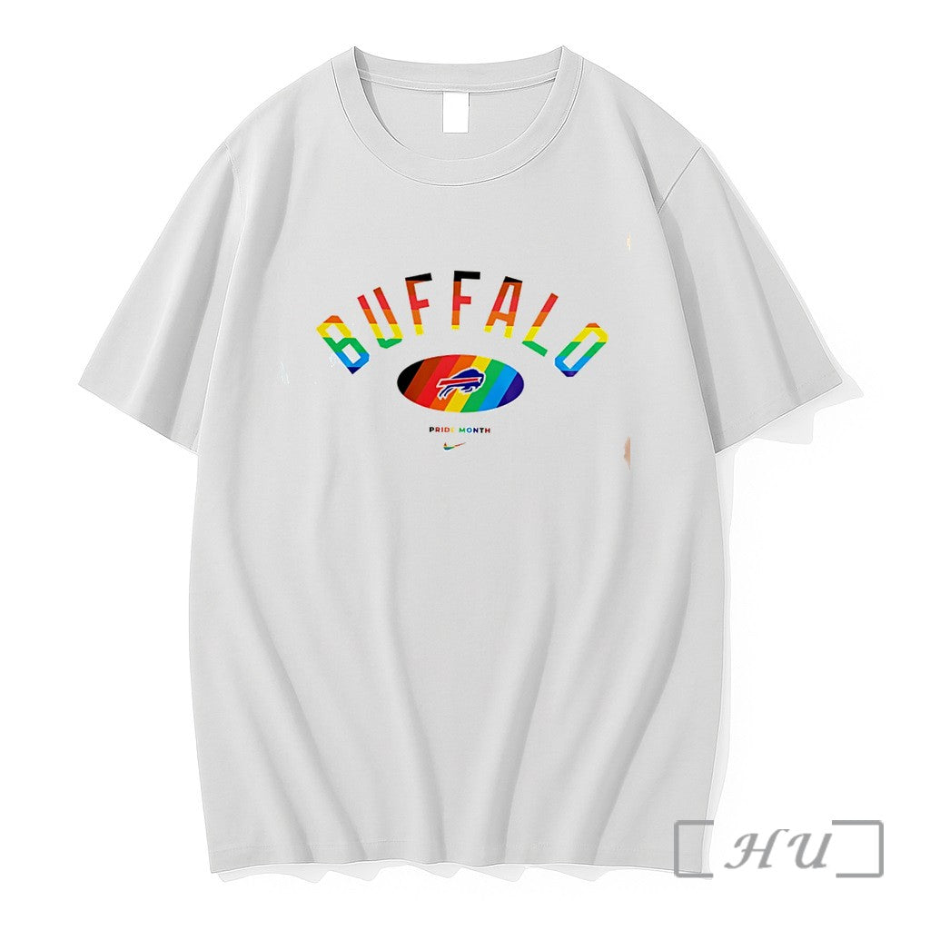 Officials Buffalo Bills Pride Month Rainbow Logo Tee
