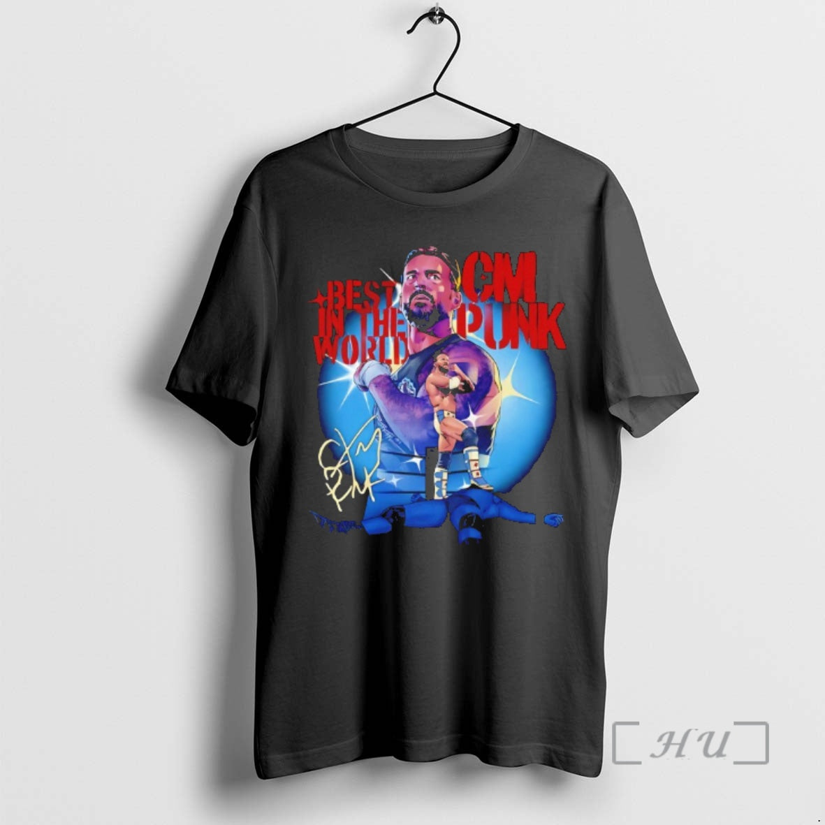 Officials Cm Punk Best In The World Stencil Signature T-Shirts, Hoodie, Sweatshirt | PrintMintTees.com