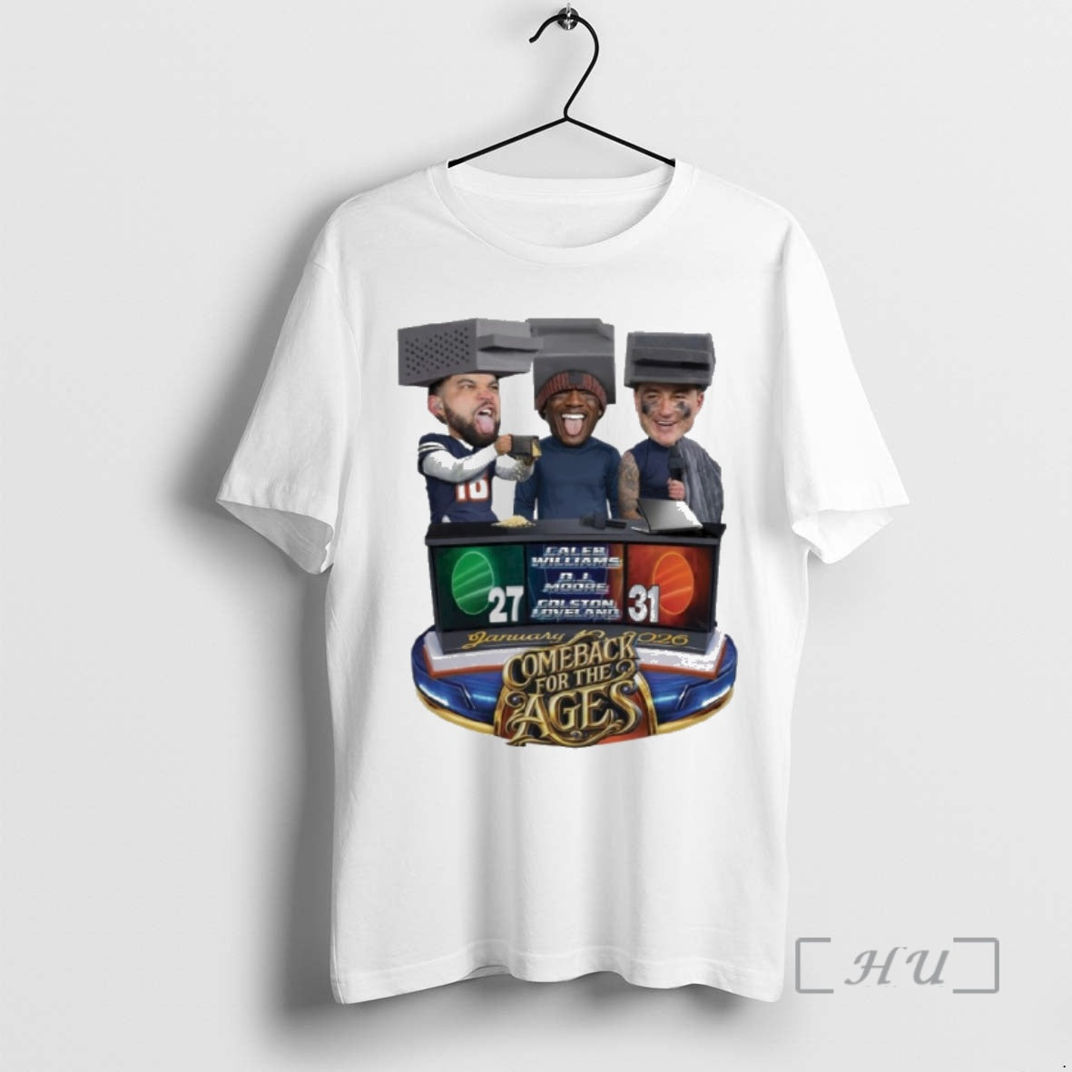 Officials Caleb Williams Colston Loveland Dj Moore Comeback For The Ages Premium T Shirts Sweater Hoodie, Sweatshirt