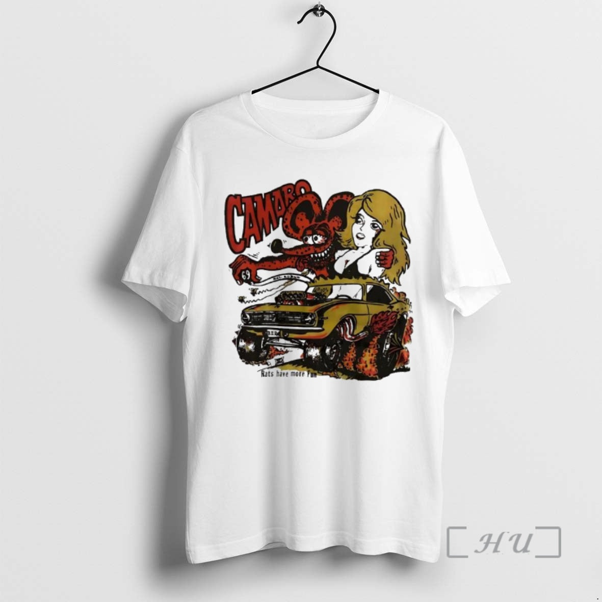 Officials Camaro Hot Chick Rat Fink 1968 Rats Hole Have More Fun Premium T Shirts Hoodie, Sweatshirt | PrintMintTees.com