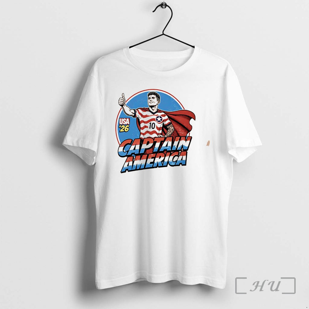 Officials Captain America Usa 26 World Cup Fifa Tee