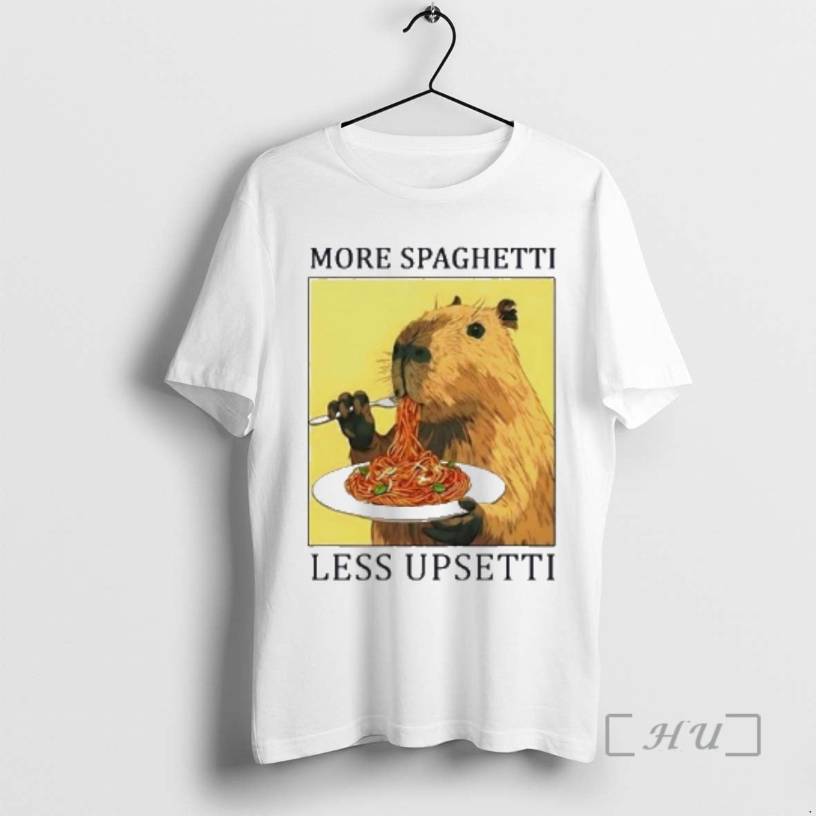 Officials Capybara More Spaghetti Less Upsetti T-Shirts, Hoodie, Sweatshirt | PrintMintTees.com