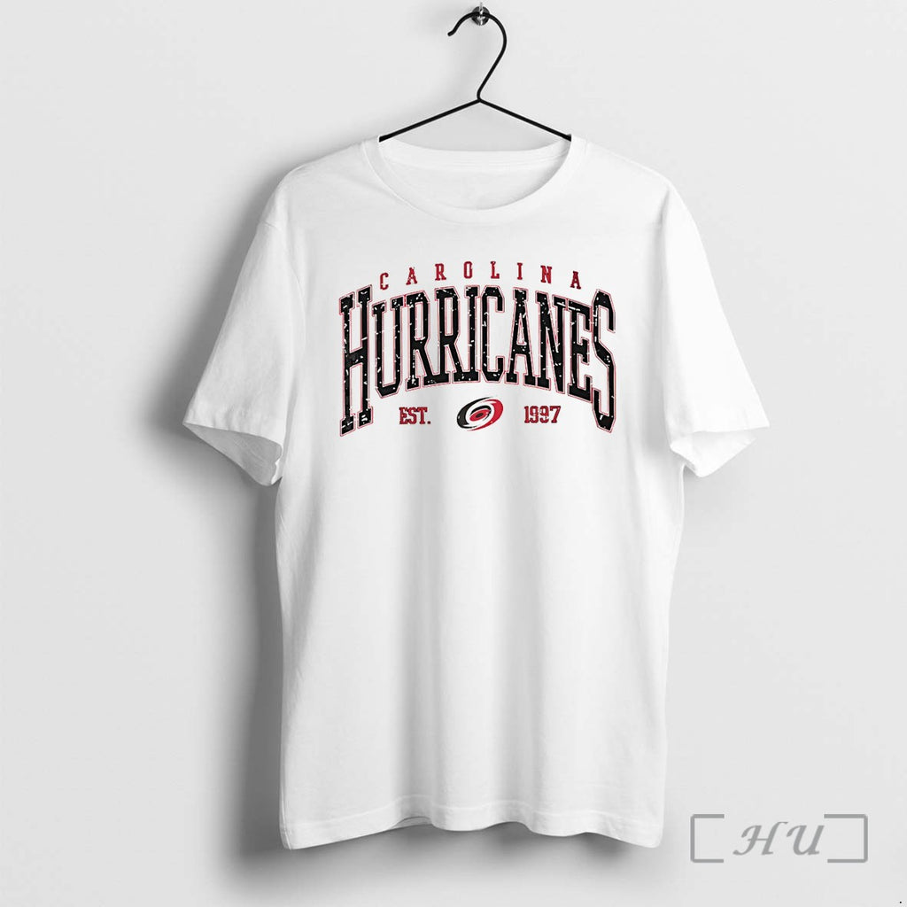 Officials Carolina Hurricanes Ice Hockey Fan Apparel Featuring The Text Est 1997 Premium T Shirts