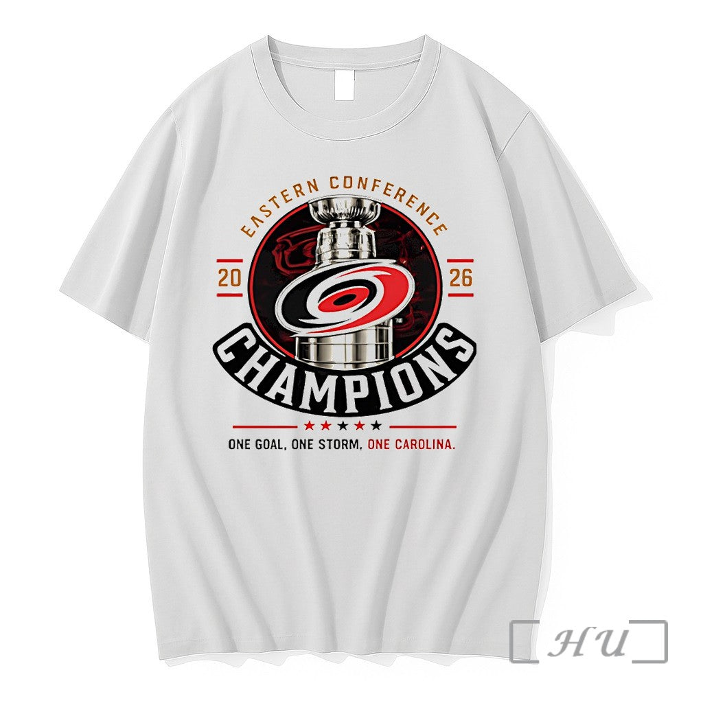 Officials Carolina Hurricanes Stanley Cup Eastern Conference 2026 Champions One Goal Premium T Shirts Sweater