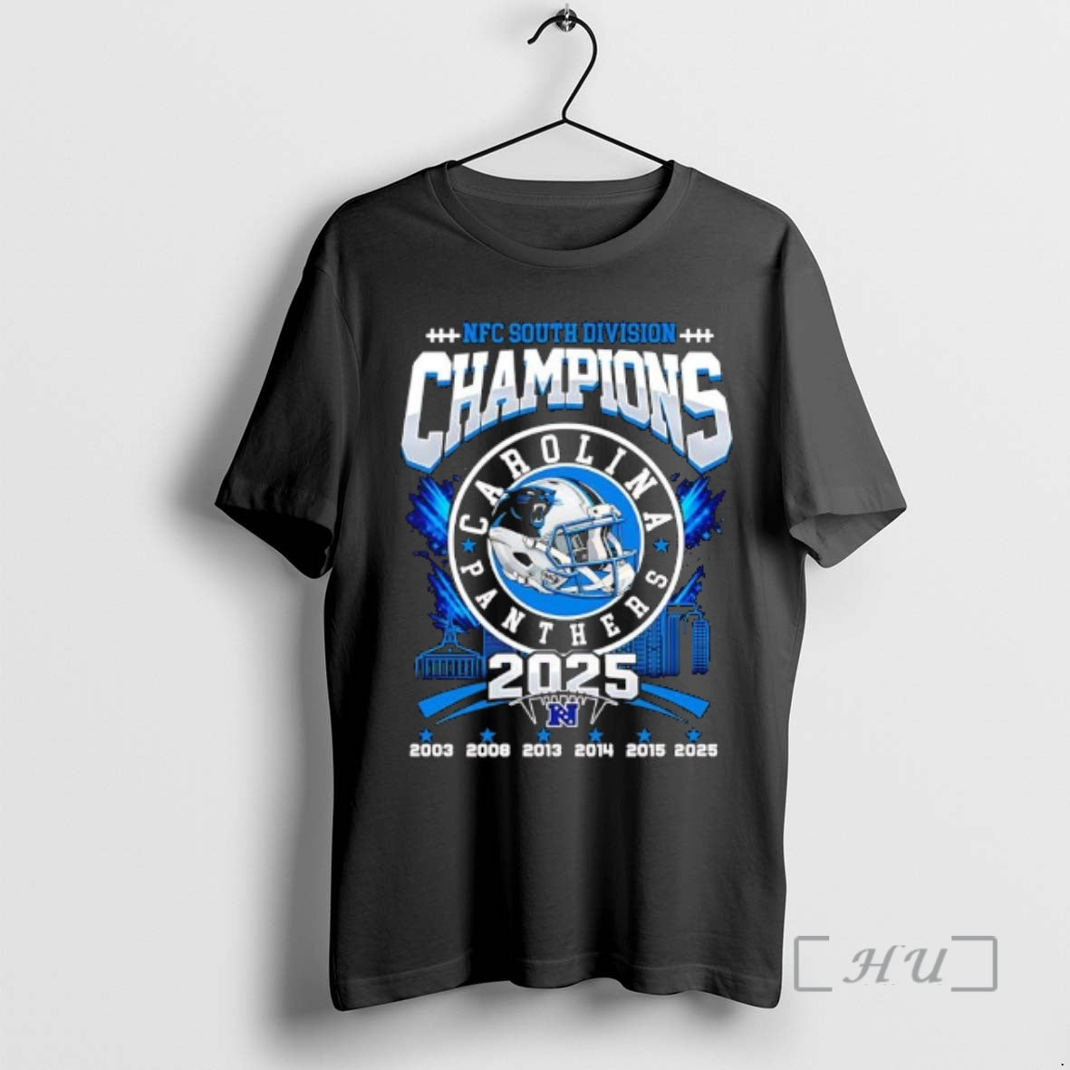 Officials Carolina Panthers Nfc South Division 2025 Champions T-Shirts, Hoodie, Sweatshirt | PrintMintTees.com