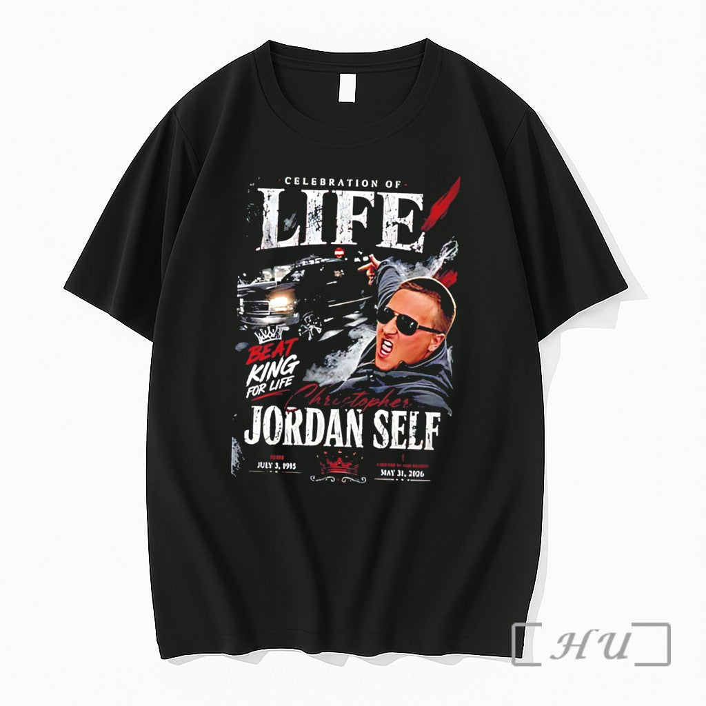 Officials Celebration Of Life Jordan Self Illustration Tee