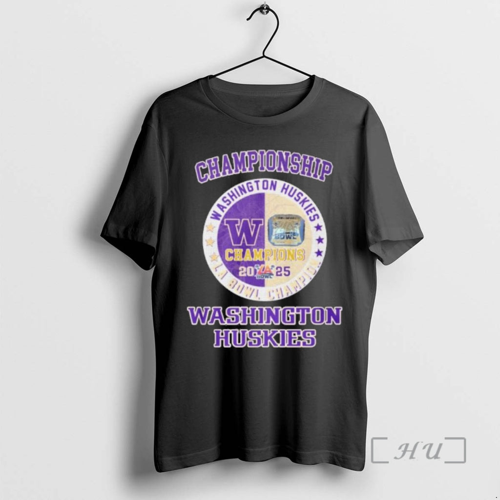 Officials Championship 2025 Washington Huskies La Bowl Champions T-Shirts, Hoodie, Sweatshirt | PrintMintTees.com