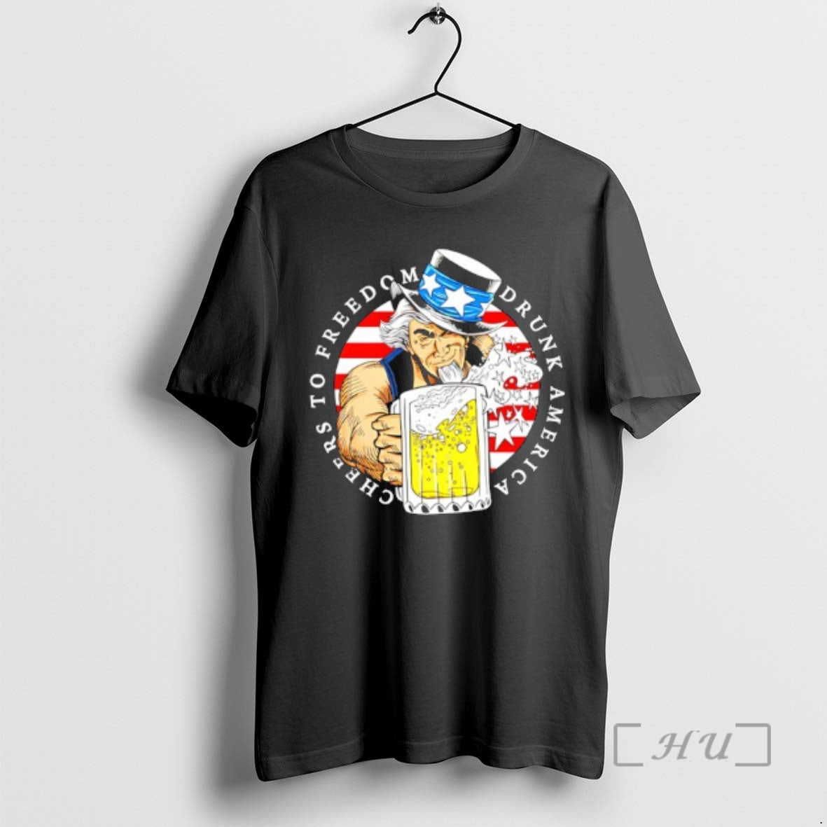 Officials Cheers To Freedom Drunk America Uncle Sam T-Shirts, Hoodie, Sweatshirt | PrintMintTees.com