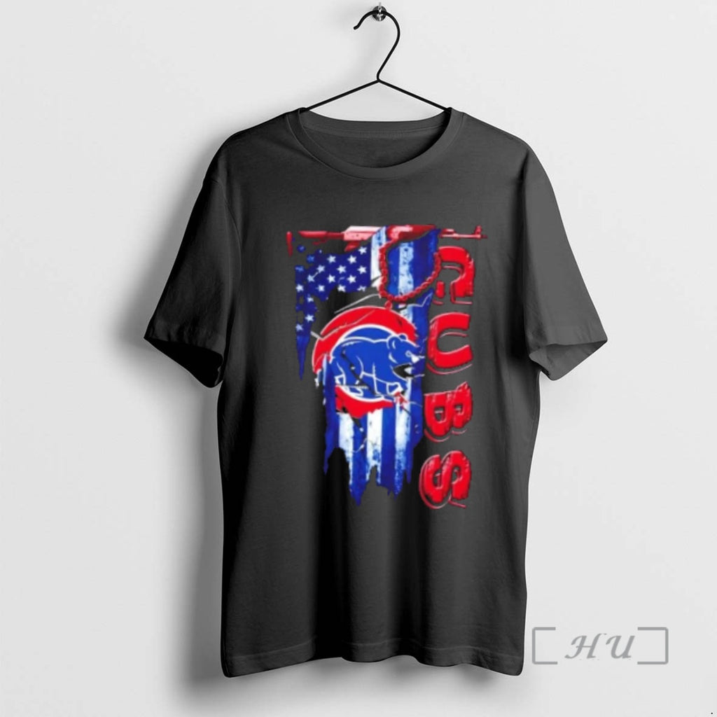 Officials Chicago Cubs Baseball Battle Shattered Usa Flag Rip Design T-Shirts, Hoodie, Sweatshirt | PrintMintTees.com