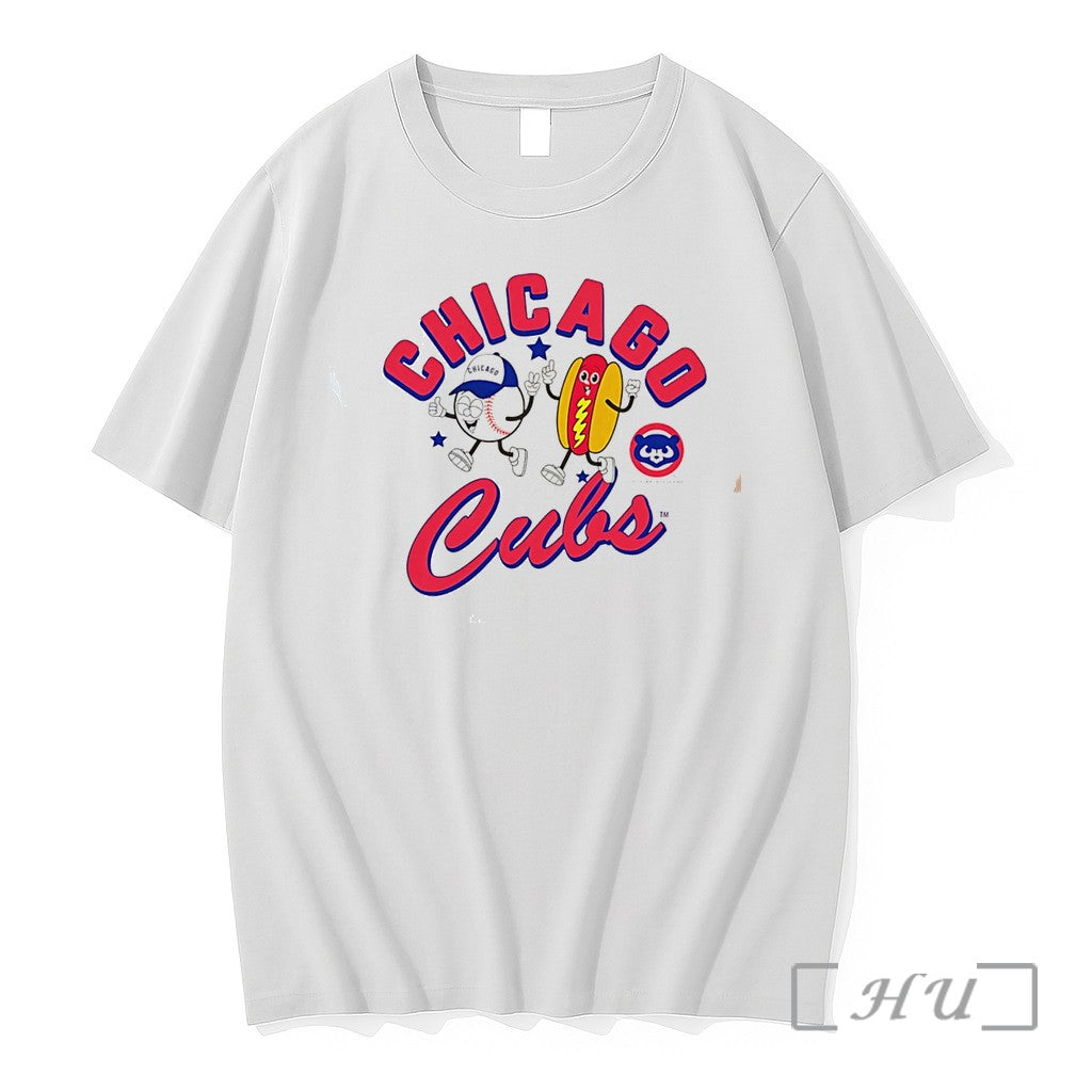 Officials Chicago Cubs Hotdog Preschool Snack Cartoon Tee