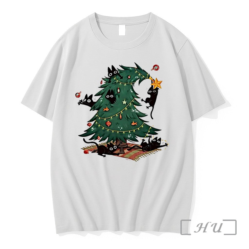 Officials Christmas Tree And Cats Cute 2025 Premium T Shirts Sweater Hoodie Jpg
