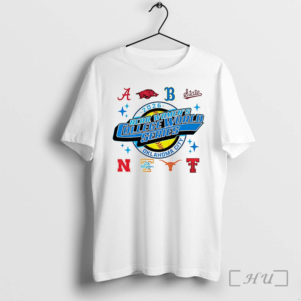 Officials College Softball Teams 2026 Ncaa Womens College World Series Oklahoma City Premium T Shirts