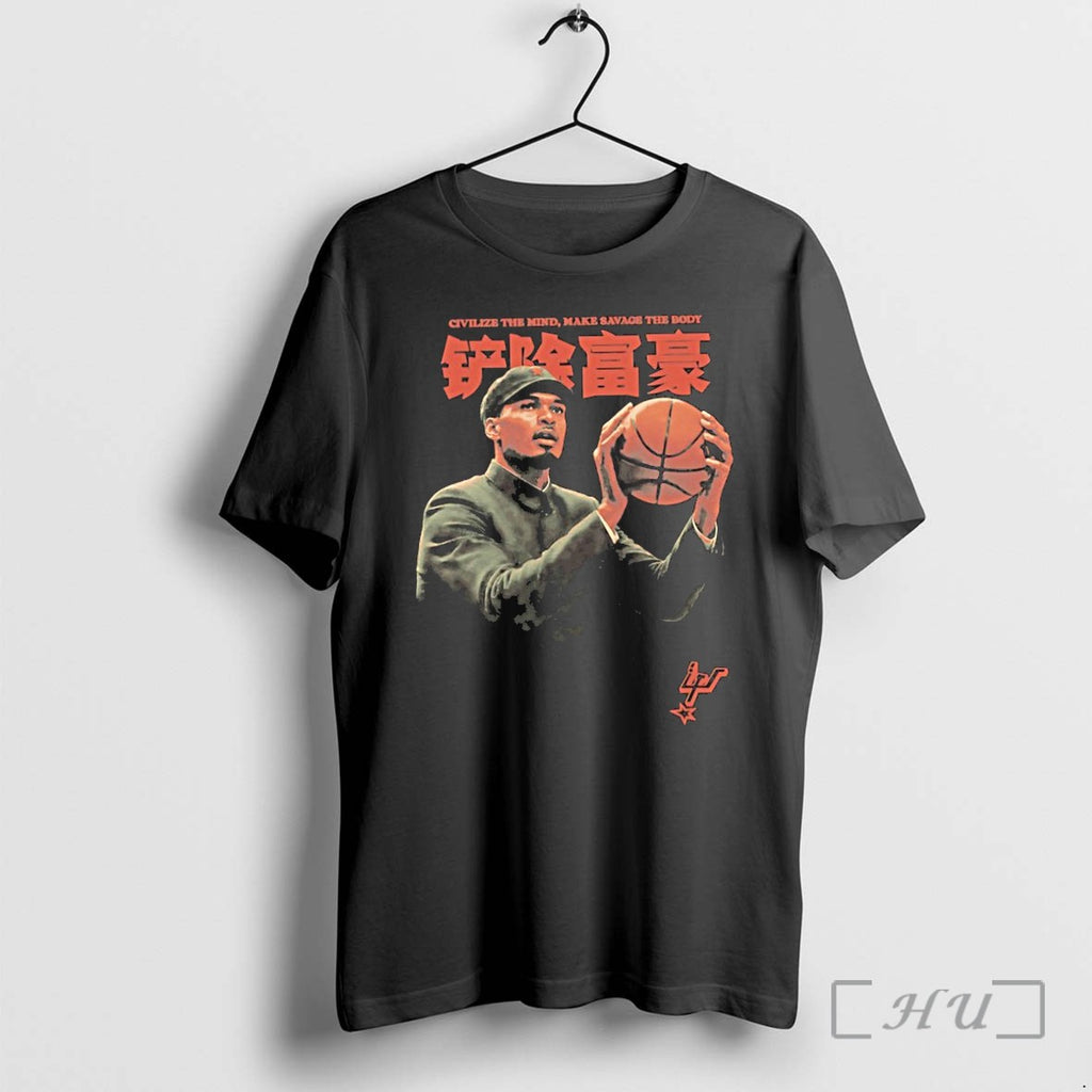 Officials Comrade Mao Zedong Wemby Civilize The Mind Make Savace The Body Premium T Shirts