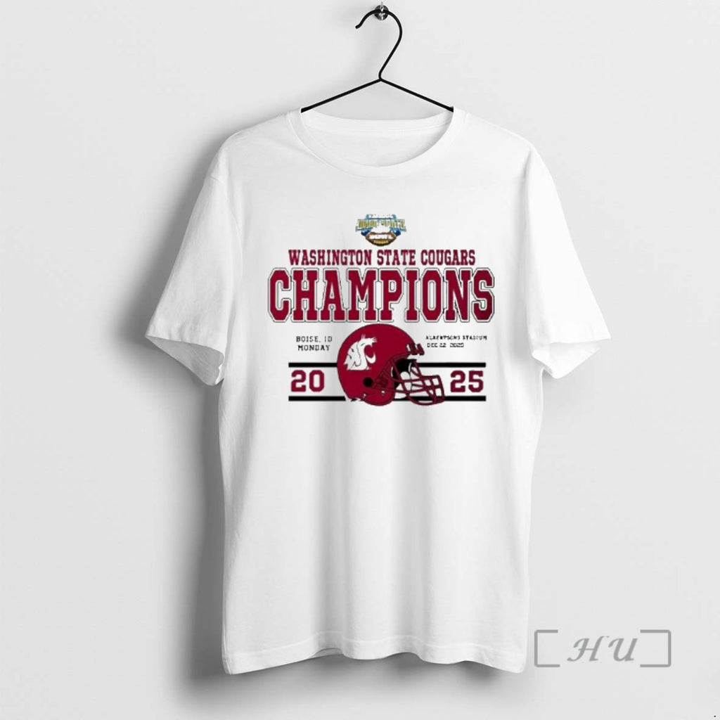 Officials Congrats Washington State Cougars Potato Bowl Champions 2025 Famous Idaho Potato Bowl Premium T-Shirts, Hoodie,...