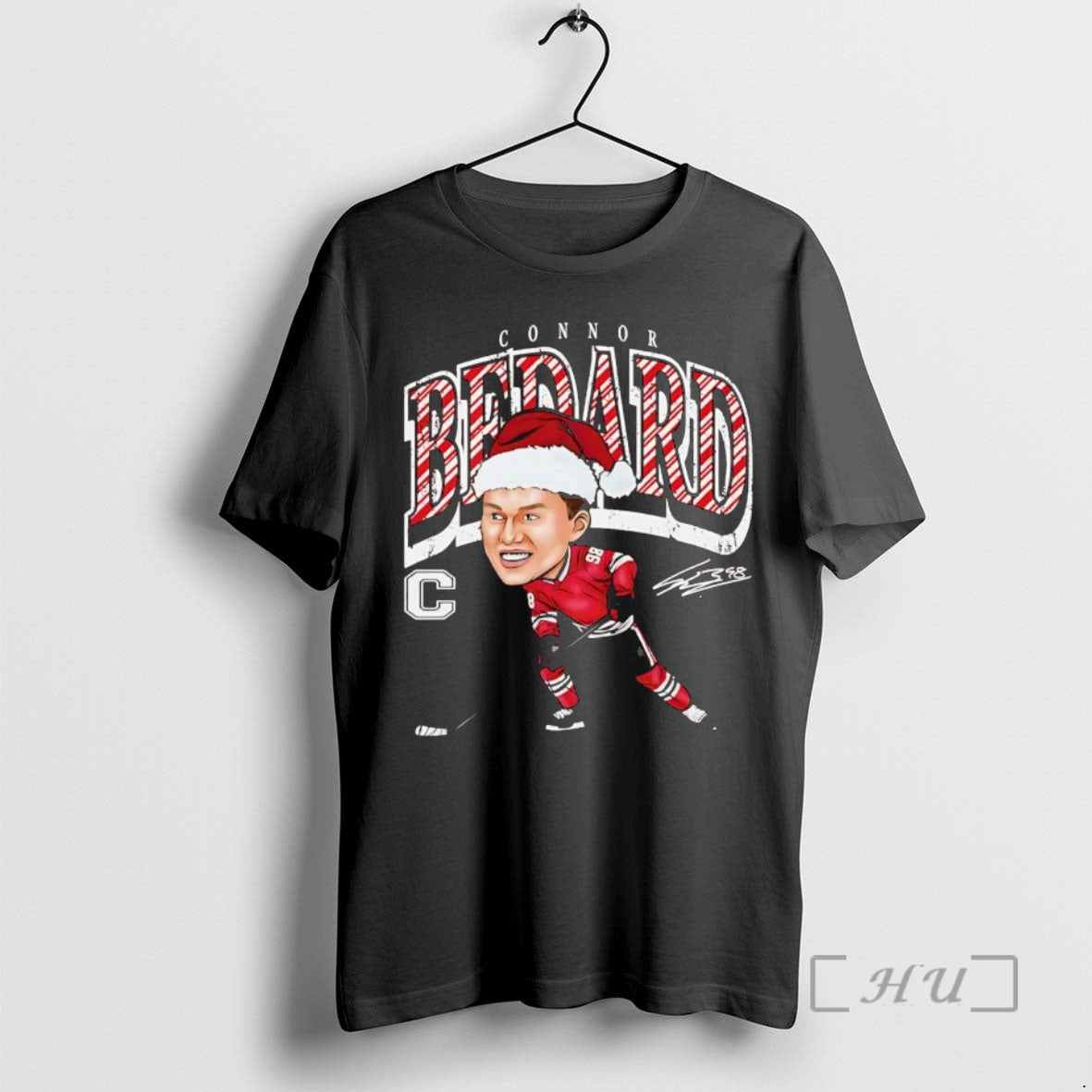 Officials Connor Bedard Santa Caricature Chicago Blackhawks T-Shirts, Hoodie, Sweatshirt | PrintMintTees.com