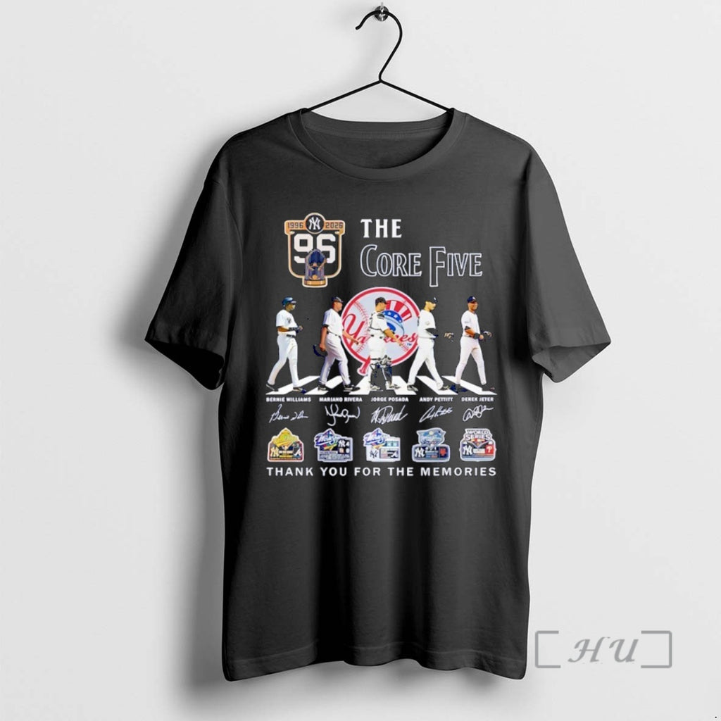 Officials Core Five 1996 2026 Jeter Rivera Petitt Williams Posada New York Yankees Baseball Abbey T-Shirts, Hoodie,...