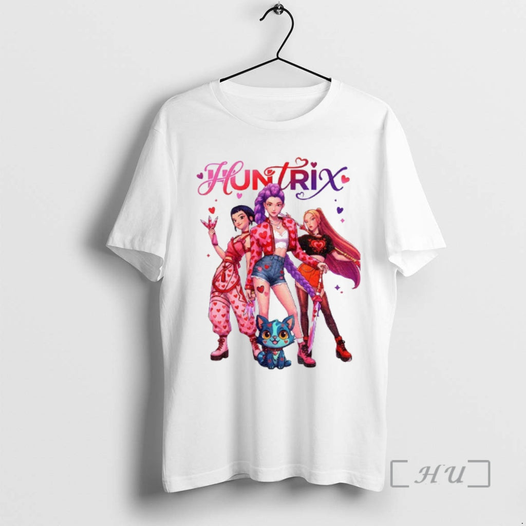 Officials Cute Aesthetic Valentines Day Huntrix Anime Girl Group Kpop T-Shirts, Hoodie, Sweatshirt | PrintMintTees.com