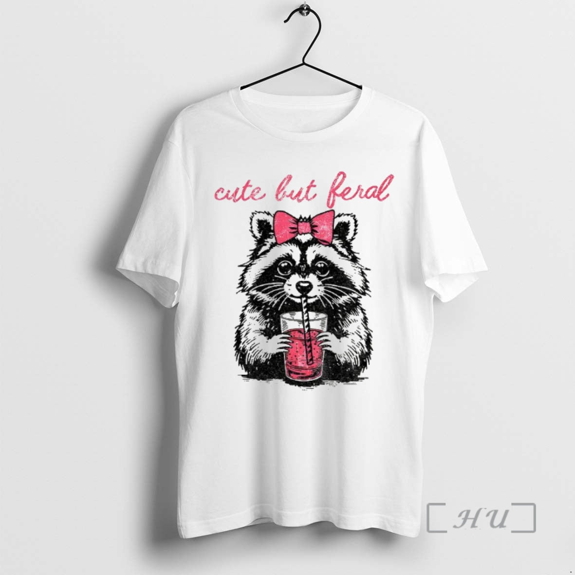 Officials Cute Raccoon Cute But Feral T-Shirts, Hoodie, Sweatshirt | PrintMintTees.com