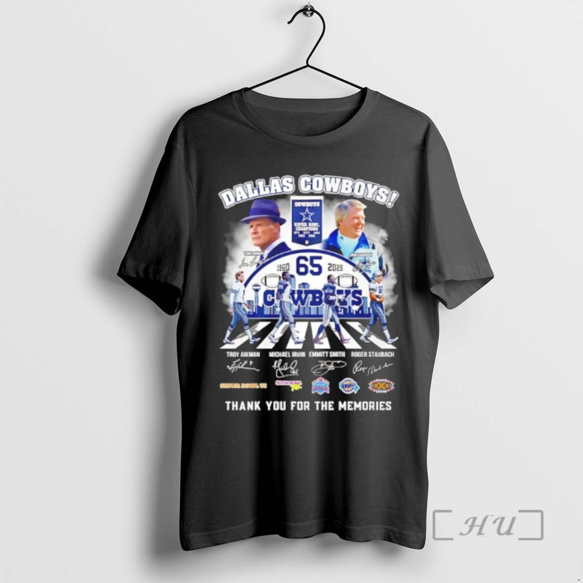 Officials Dallas Cowboys 65th Anniversary 1960 2025 Thank You Signatures T-Shirts, Hoodie, Sweatshirt | PrintMintTees.com