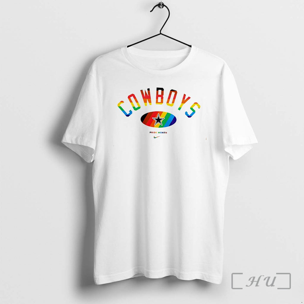 Officials Dallas Cowboys Pride Month Rainbow Logo Tee
