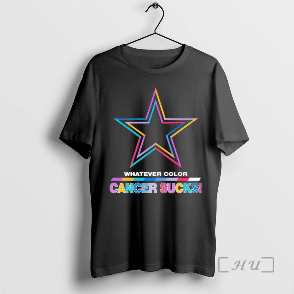 Officials Dallas Cowboys Football Whatever Color Cancer Sucks Logo Colors T-Shirts, Hoodie, Sweatshirt | PrintMintTees.com
