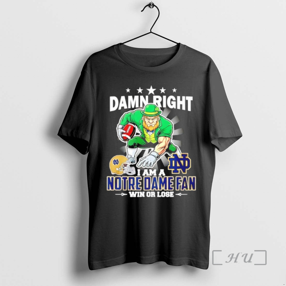Officials Damn Right I Am A Notre Dame Fan Win Or Lose Mascot 25 Premium T-Shirts, Hoodie, Sweatshirt | PrintMintTees.com